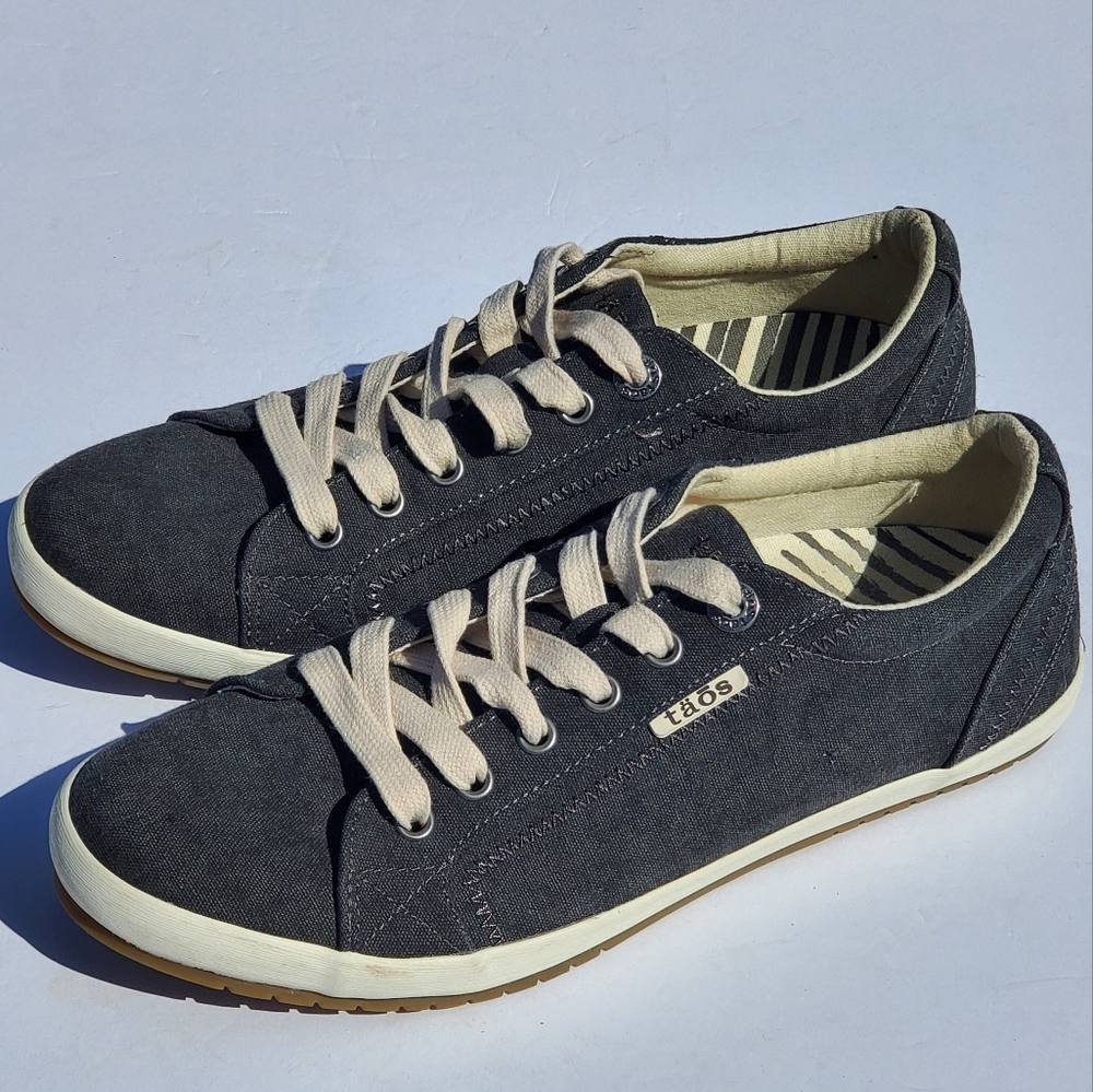 Taos Star Charcoal washed canvas, women's size 9